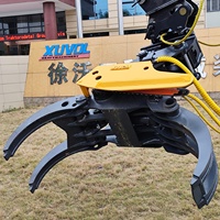 XUVOL WYJ-100W Scie à grappin hydraulique robuste neuve pour arbres, rotation à 360 degrés, attache pour excavatrice 10-15 tonnes, construction forestière