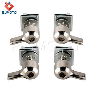 Pour Harley Touring Dyna <span class=keywords><strong>CVO</strong></span> Ultra Classic <span class=keywords><strong>Deluxe</strong></span> break 2001-2021 4-pack sac de selle de moto levier boulons de verrouillage écrous ensemble de Clips - Product Image 5