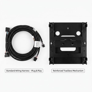 Kit de conversion de sièges de luxe pour rangée intermédiaire DenzaD9 MPV, base pivotante électrique sans rail avec réglage avant/arrière, amélioration - Product Image 6