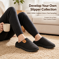 Chaussons de luxe pour hommes, imperméables, à bout fermé, pour l'intérieur et l'extérieur, avec semelle intermédiaire en mousse à mémoire de forme et tige en PVC, vente en gros
