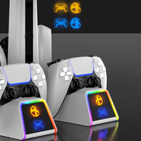 Station d'accueil de charge pour contrôleur de jeu PS VR2/PS5 Base de chargeur rapide double magnétique pour présentoir de stockage de casque PSVR2 VR