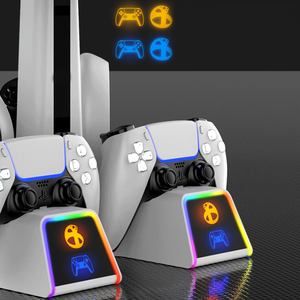 Station d'accueil de charge pour contrôleur de jeu <span class=keywords><strong>PS</strong></span> <span class=keywords><strong>VR2</strong></span>/<span class=keywords><strong>PS5</strong></span> Base de chargeur rapide double magnétique pour présentoir de stockage de casque PSVR2 VR - Product Image 3