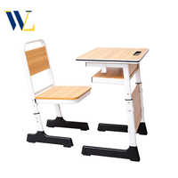 Bureau et chaise individuels pour élèves de collège et autres classes, avec un design écologique et durable, pour salles d'étude