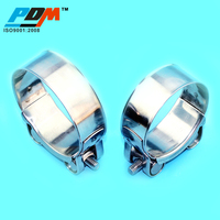 Colliers de serrage à boulon en T pour tuyaux, 4.0 et 5.0 pouces ou sur mesure, colliers de serrage à boulon en T simples pour tuyaux d'échappement, directement de l'usine des fournisseurs chinois