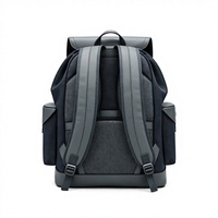 Nouveau Sac à Dos Homme Tendance Rétro pour Ordinateur Portable et Voyage, Grande Capacité, Imperméable en PU, Fermeture Éclair, Polyester – Collection Été