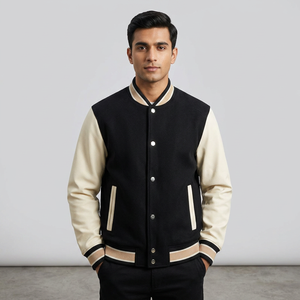 OEM Custom Logo Full Sleeve Letterman Men's Varsity Jackets <b>Top</b> Quality Baseball Vintage Letterman Varsity Jackets for Men's - Product Image 1