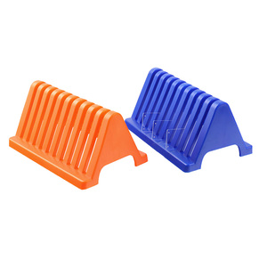 Plastic Microscope <b>Slide</b> Drying Stand <b>Orange</b> Blue Lab Equipment 10 Slot Capacity For Laboratory Use - Product Image 1