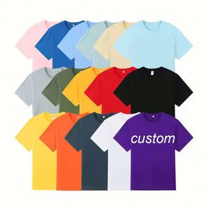 Design Customizable 100% Cotton Crewneck Unisex T-Shirt Summer Breathable Soft Woven Logo Print Embroidered Graphic Low MOQ - Product Image 1
