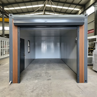 Garage préfabriqué sur mesure avec portes à double volet roulant, bâtiment modulaire en acier portable pour le stockage de voitures