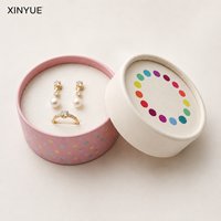 Boîte à bijoux cylindrique personnalisable avec couvercle, en papier écologique, design gaufré, élégante et luxueuse, fermeture magnétique
