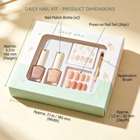 Boîte d'emballage personnalisée de luxe imperméable avec fenêtre transparente et doublure en éponge pour faux ongles, cosmétiques et cadeaux