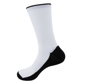 <span class=keywords><strong>Chaussettes</strong></span> de basketball personnalisées avec impression 360°, semelle noire, impression 3D, tube blanc, polyester, sublimation, vierges - Product Image 5