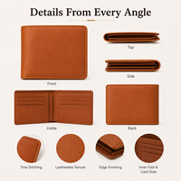 Portefeuille en similicuir personnalisable vierge, gravable au laser, avec logo et monogramme sur mesure, pour homme, à double pli avec pince à billets, idéal pour cadeau d'anniversaire