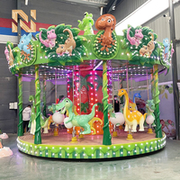 Manège à thème animaux Nova Rides Dinosaur Carousel Ride 16 places, intérieur, acier et fibre de verre, CBD-16-KL, pour enfants