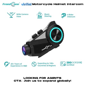 FreedConn R3 Pro Full Dúplex FM WiFi 2K Píxeles Grabadora de Video Casco Auriculares Intercomunicador Bluetooth para Grupo de Motociclistas <span class=keywords><strong>con</strong></span> Cámara - Product Image 2