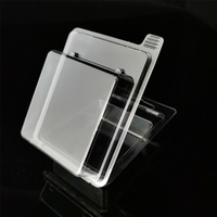 Boîte de présentation en plastique transparent jetable personnalisable/en stock avec cintre