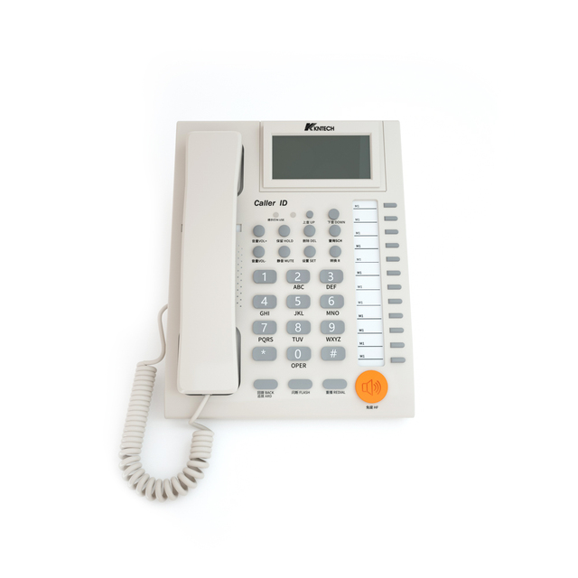 KNTECH Easy Using Desk Telephone White Color Basic Analogue Telephone KNM62 Hotel Phone with Redial & Voice Mail