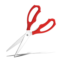 Ciseaux de cuisine multifonctionnels 2 en 1 avec lame en acier inoxydable et manche en PP, avec coupe-légumes et casse-noix