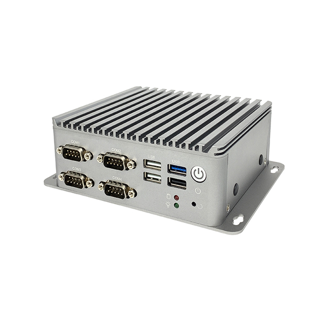 4 Serial Port Industrial Computer Small Form Factor Barebone Tiny Nuc Pc J1900 4g 8g Ram 256 SSD