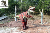 Costume de dinosaure Velociraptor réaliste en métal pour adultes - Utilisation intérieure/extérieure pour parcs d'aventure, garderies, centres commerciaux, aéroports |