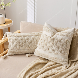 2025 mới thiết kế hiện đại gối trường hợp màu be Boho ném trang trí vỏ gối du lịch dễ dàng Ergonomic thắt lưng hỗ trợ đệm - Product Image 6