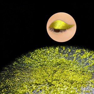 Pigmento Cosmético Amarillo Dorado en Polvo para Maquillaje de Ojos, Efecto Brillante, Pigmento Inorgánico - Product Image 1