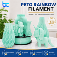 Filament PETG/PLA Arc-en-ciel Pastel en Gros 1,75 mm 1 kg – Haute Résistance, Faible Odeur, Dégradé de Couleurs Douces, Tiges de Plastique pour Impression 3D