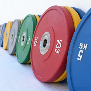 मैकरोन रंग कास्ट आयरन रबर लेपित वजन प्लेटों के बड़े छेद पुरुषों की महिलाओं के बारबेल प्रशिक्षण सेट का उपयोग करते हैं - Product Image 4