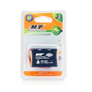 MP多电源MP-301 2/3AA 3.6V 450mAh Ni-MH更换可充电电池无绳电话