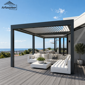 Pergola Commerciale in Alluminio Airfun per Esterni con Tetto a Lamelle Motorizzate, Impermeabile, per Hotel, Ristoranti e Resort - Product Image 3