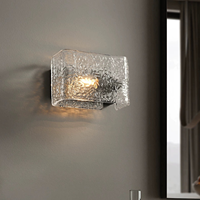 Applique Murale Rectangulaire en Fer et Cristal, Style Luxe Léger, Design Minimaliste Post-moderne pour Chambre, Salon et Restaurant