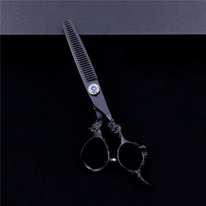 Ciseaux de coiffure Mk 6.0, manche dragon électroplaqué noir, outil de beauté professionnel, pour droitiers, lame de 62 mm - Product Image 3