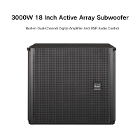 Caisson de basses actif de 3000 W et 18 pouces pour les événements de tournée, les salles de concert, les théâtres, les clubs, les bars