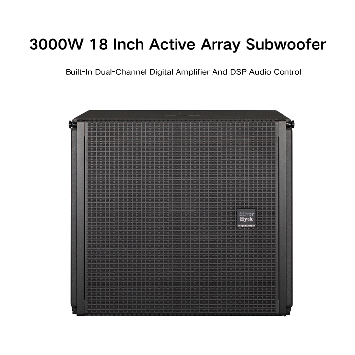 3000W 18 Inch Active Array Subwoofer For Touring Events Concert Halls