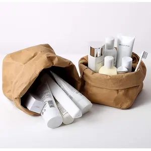 Wholesale Washable Kraft Paper Bag for Fruit Vegetable Food Bread Flower Stationary