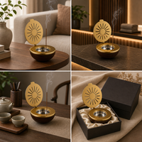 Quemador de Incienso de Madera y Metal con Logotipo Personalizado para Aromatizar el Hogar