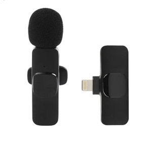 Microphone sans fil K9 Microphone Lavalier sans fil portable pour iPhone Android Plug-Play Enregistrement Live Stream YouTube Facebook - Product Image 1
