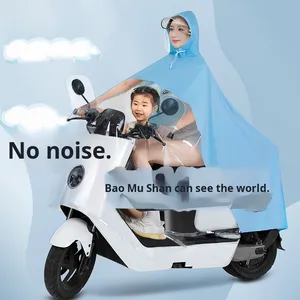 Bicicleta de moda universal para padres e hijos para dos personas para hombres y mujeres, motocicleta, scooter, chaqueta de bicicleta impermeable, <span class=keywords><strong>capa</strong></span> impermeable - Product Image 2