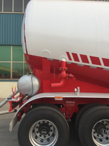 Laoli marque 35cbm en vrac ciment citerne semi-remorque 3 essieux remorque en acier pour la vente de camion - Product Image 4