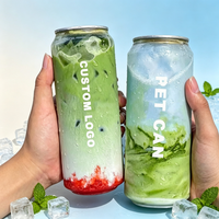 Bouteilles de bière transparentes en PET de 500 ml/700 ml, adaptées aux aliments, rechargeables, avec impression sérigraphique, ouverture facile, extrémité ronde, usage industriel