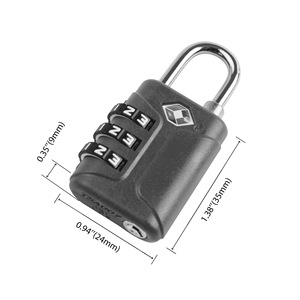 Serrures à combinaison <span class=keywords><strong>TSA</strong></span> approuvées à 3 chiffres pour bagages, <span class=keywords><strong>cadenas</strong></span> mini <span class=keywords><strong>pas</strong></span> <span class=keywords><strong>cher</strong></span> <span class=keywords><strong>TSA</strong></span> pour mallette, sac à dos, bagages, école, salle de sport - Product Image 3