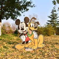 Papan Latar Belakang Ulang Tahun Kartun Disney Bertema Mickey Mouse, Papan Foto Balon Kue untuk Fotografi Anak Laki-Laki Bayi Usia Tahun