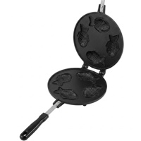 Moule à gaufres antiadhésif épais à 3 cavités en forme de poisson, pour cuisinière à gaz, idéal pour les desserts et snacks japonais à la maison
