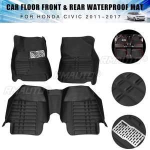 Juego de 3 Alfombrillas Personalizadas para Auto, Alfombras para Piso de Coche para Honda Civic 2011 2012 2013 2014 2015 2016 2017 - Product Image 1