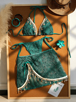 Nouvelle Collection : Maillot de Bain Deux Pièces Style Spicy Girl Imprimé Léopard avec Armatures et Boucle Métallique – Bikini Halter Fendu