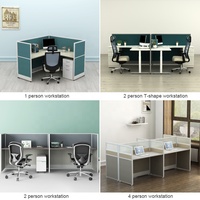 Bureau de travail moderne à deux places, espace ouvert en forme de l, fauteuil, partition
