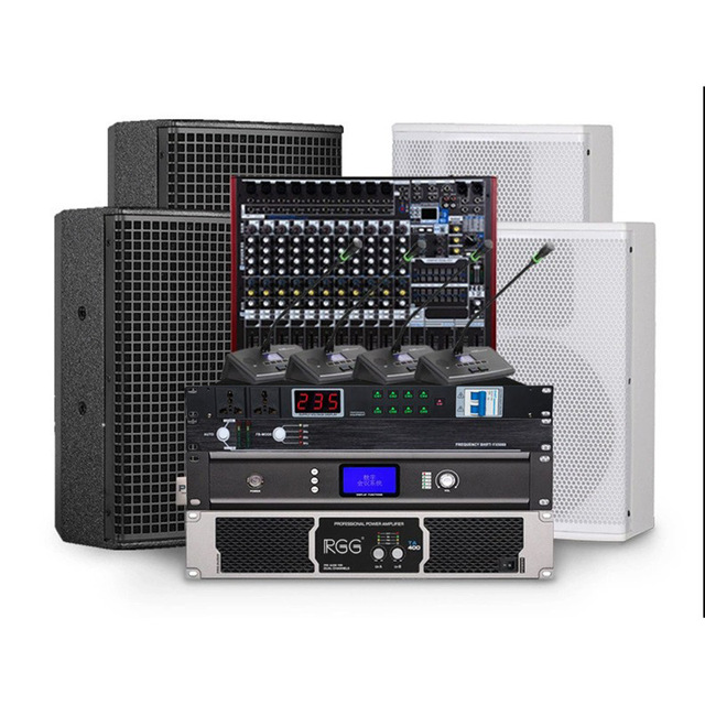 Background Music Conference Room Dance Training Room School Professional Metal Speaker System HDMI/USB Wireless 4-Channel 6-Year