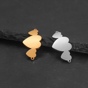 Conectores de Corazón de Acero Inoxidable con Baño de Oro de 18K para Bisutería, Accesorios para Hacer Pulseras, Resistentes al Agua y Antialérgicos - Product Image 5