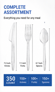 Clear Plastic Disposable <b>Spoon</b> Lightweight Serving <b>Spoon</b> for Party Catering Takeaway - Product Image 2