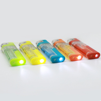 Briquet électronique en plastique pas cher avec torche LED